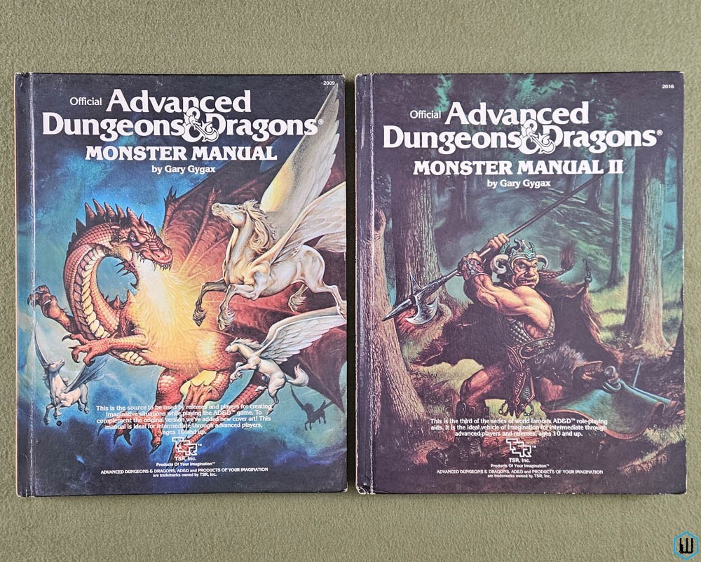 Monster Manual 1 & 2 PLAY COPY set (Advanced Dungeons Dragons 1e) TSR