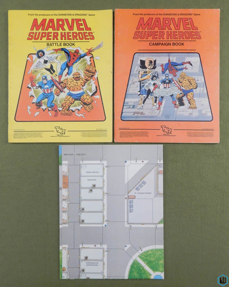 Image for RULE BOOKS & MAP: Marvel Super Heroes RPG FASERIP