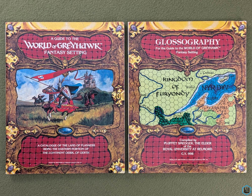 Guide to the World of Greyhawk Fantasy Setting + Glossography [2-book set] TSR