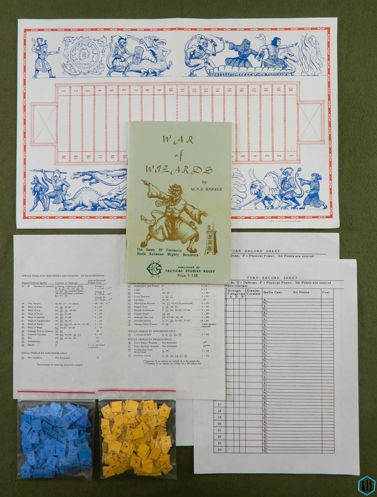 WAR OF WIZARDS: Game of Fantastic Sorcerer Duels (M.A.R. Barker Gary Gygax)