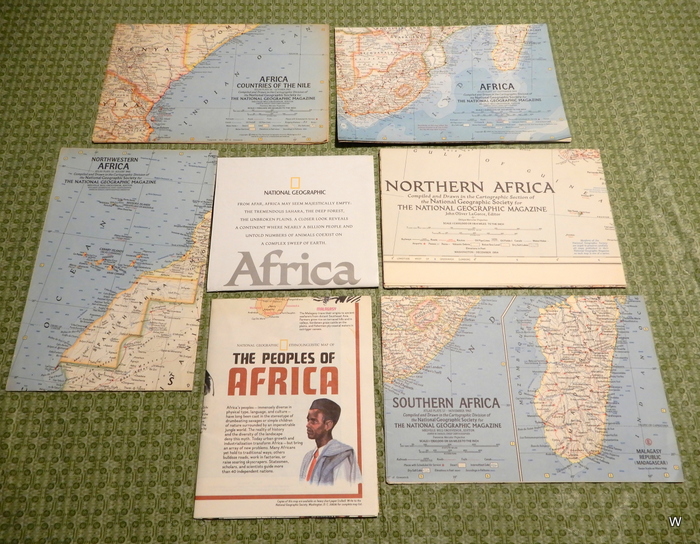 Image for Africa: Historical Retro Map Set of 7 (National Geographic Maps)