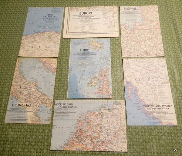 Image for Europe: Historical Retro Map Set of 7, 1950s - 80s (National Geographic Maps)