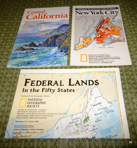 Image for New York City, Coastal California, Federal Lands Map Set: Lot of 3 (National Geographic Maps)