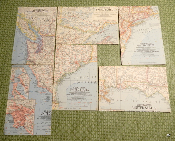 Image for United States: Regional Set of 6 from late 50s/early 60s (National Geographic Maps)