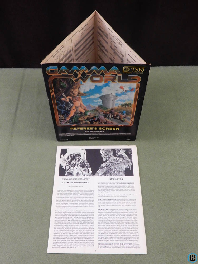 Referee's Screen & Mini-Module (Gamma World RPG 1st edition) GM complete