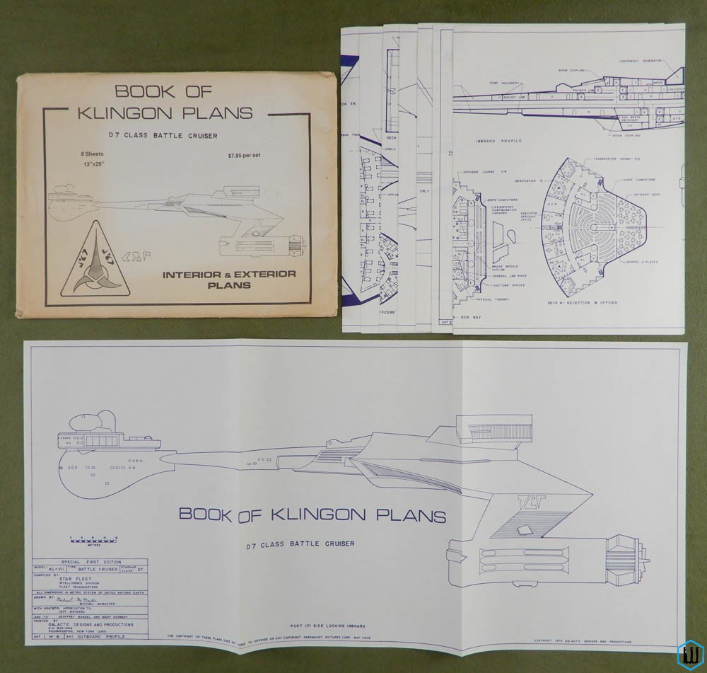 Book of Klingon Plans (D7 Class Battle Cruiser Star Trek Blueprints ...