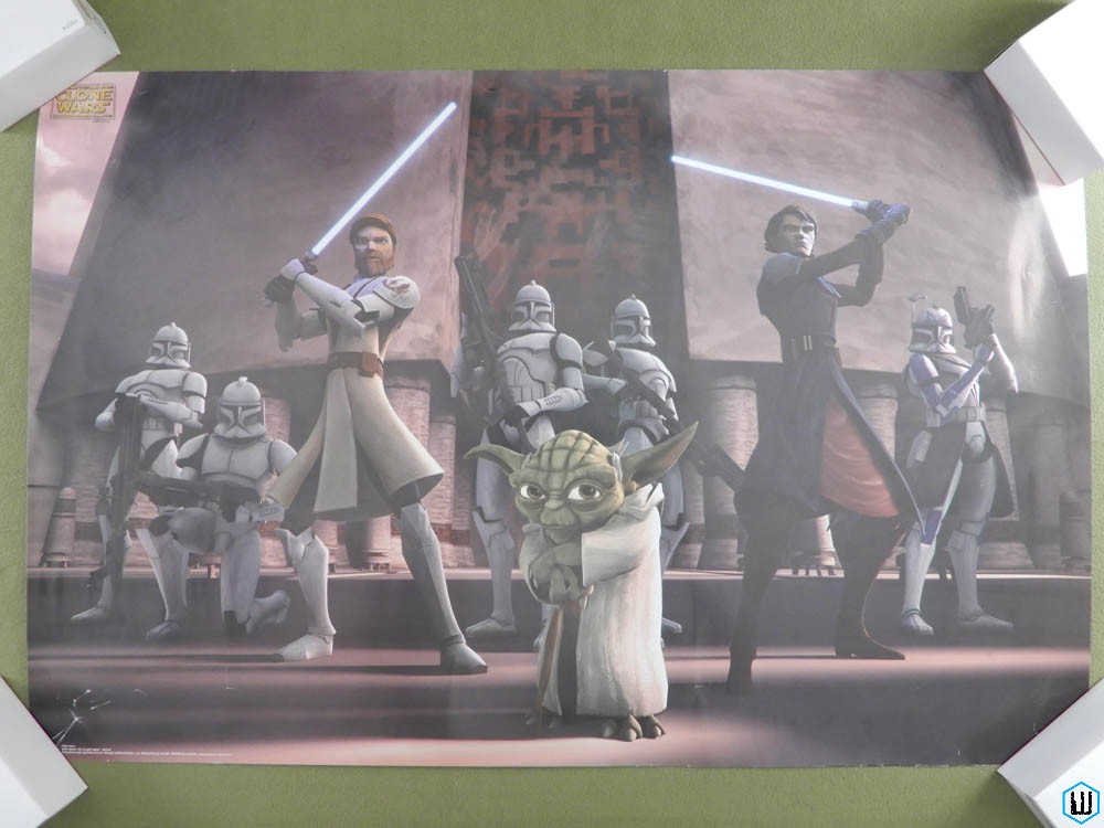 Image for Star Wars Clone Wars Poster (2008) Yoda Anakin Skywalker Obi-Wan Kenobi