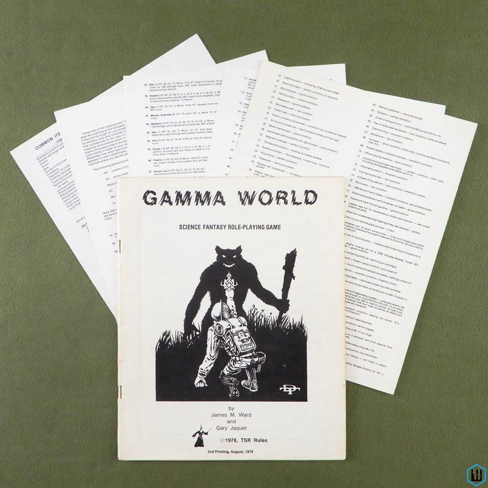 Gamma World (1st Edition RPG Rulebook) - NO COVER, PLAY COPY