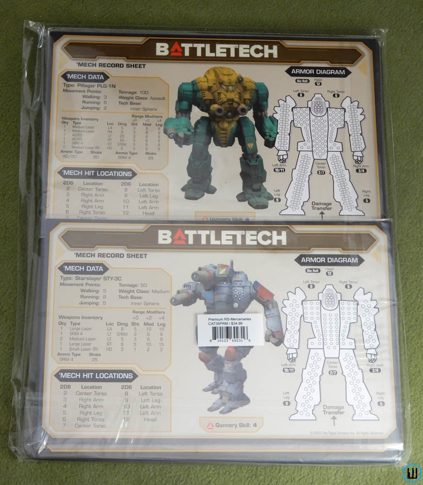 Battletech Premium Mech Record Sheets (Mercenaries)