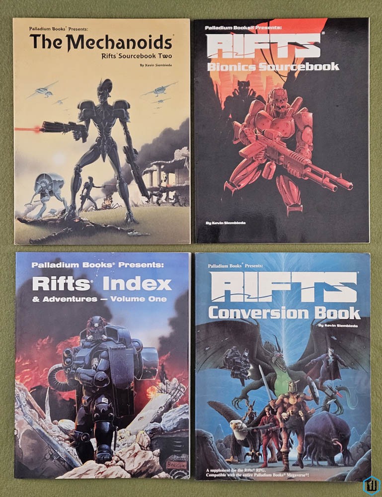 Image for RIFTS Mechanoids + Conversion Book + Bionics Sourcebook + Index Palladium RIFTS Mechanoids + Conversion Book + Bionics Sourcebook + Index Palladium